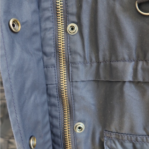 J. Crew Dark Blue Jacket with Corduroy Collar - Picture 6 of 8